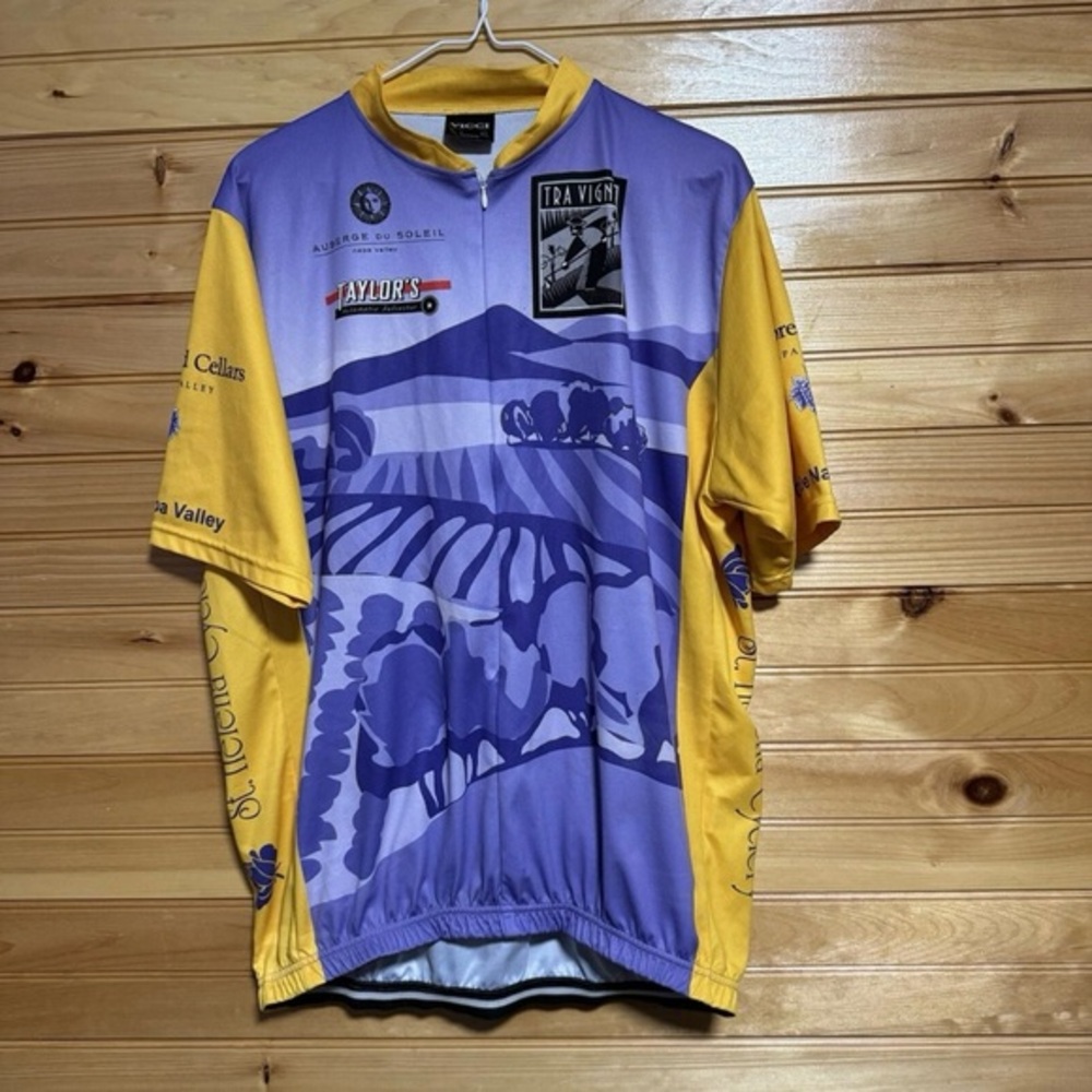 Aussie Napa Valley Tra Vigne Short Sleeves Quarter Zip Cycling Jersey XL